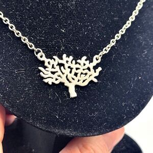 Sterling Silver Tree Pendant Signed ZAD 18in